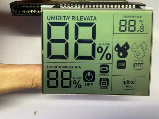 Pantalla LCD con módulo reflectante de matriz positiva HTN para termostato