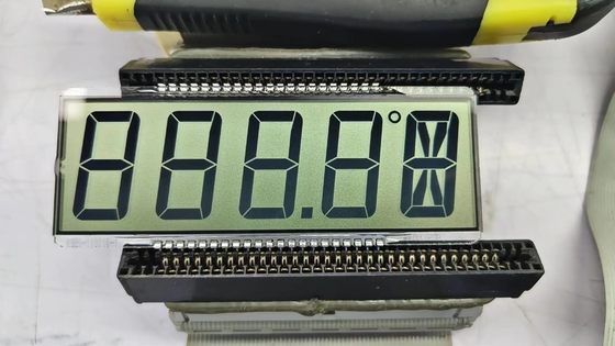 Fabricante chino TN 7 Segmento de pantalla LCD Modulo transmisor monocromático Caracter transparente para termostato