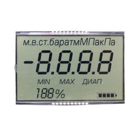 Tipo reflexivo monocromático conector pin del polarizador de la exhibición del segmento HTN LCD del OEM del metal