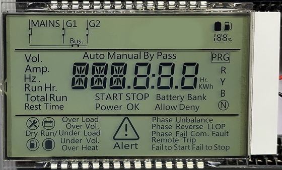 Display LCD HTN de matriz positiva Transmisor Modulegraphic Pantalla LCD para la instrumentación
