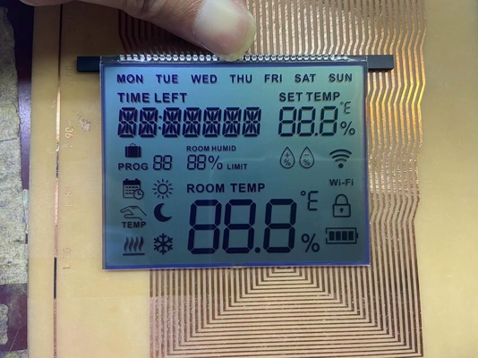 Pantalla LCD FSTN de dígitos positivos 6 O Reloj Transmisor personalizado TN Modulo de LCD para termostato