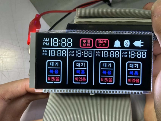 Display LCD de 6 O Reloj Transmisor de dígito gráfico LCD de vidrio para casa inteligente