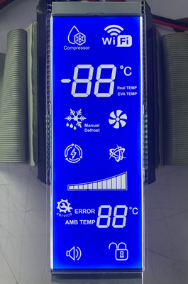 6 O Reloj Modulo de conector de FPC negativo STN Positivo pantalla de LCD tamaño pequeño para refrigerador