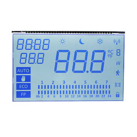 Contraluz llevado pantalla LCD alfanumérica de la retroiluminación blanca del módulo de la exhibición de HTN LCD