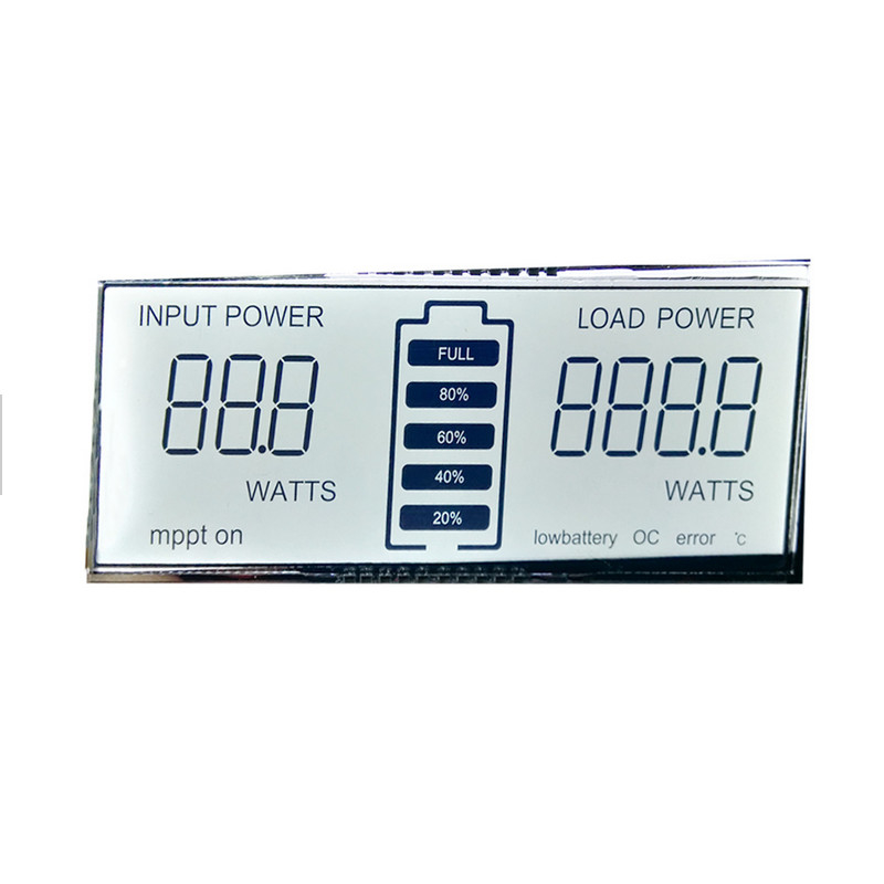 Monocromo Pequeño 6'Reloj Positivo TN 50 Pin Pantalla Lcd 6 Dígito 7 Segmento
