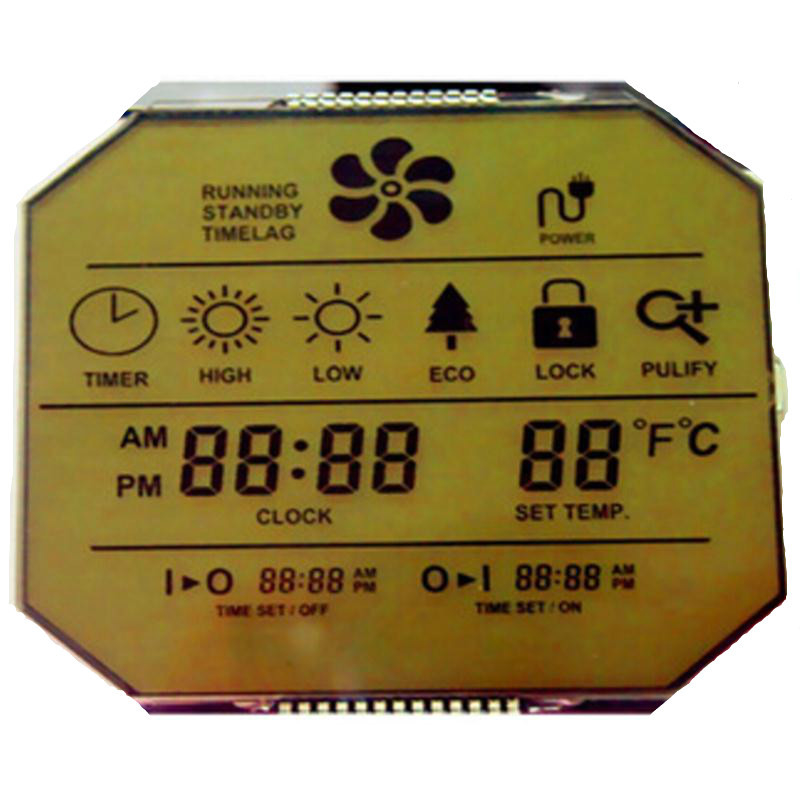 Exhibición del Lcd del segmento de 5 dígitos 7, exhibición del Lcd del color del VA para el velocímetro del coche