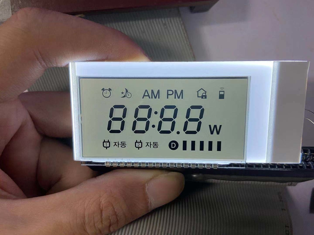 Tn 7 Segmento de pantalla LCD 12 O Reloj positivo Modulo LCD transmisor monocromático Transparente Caracter para reloj