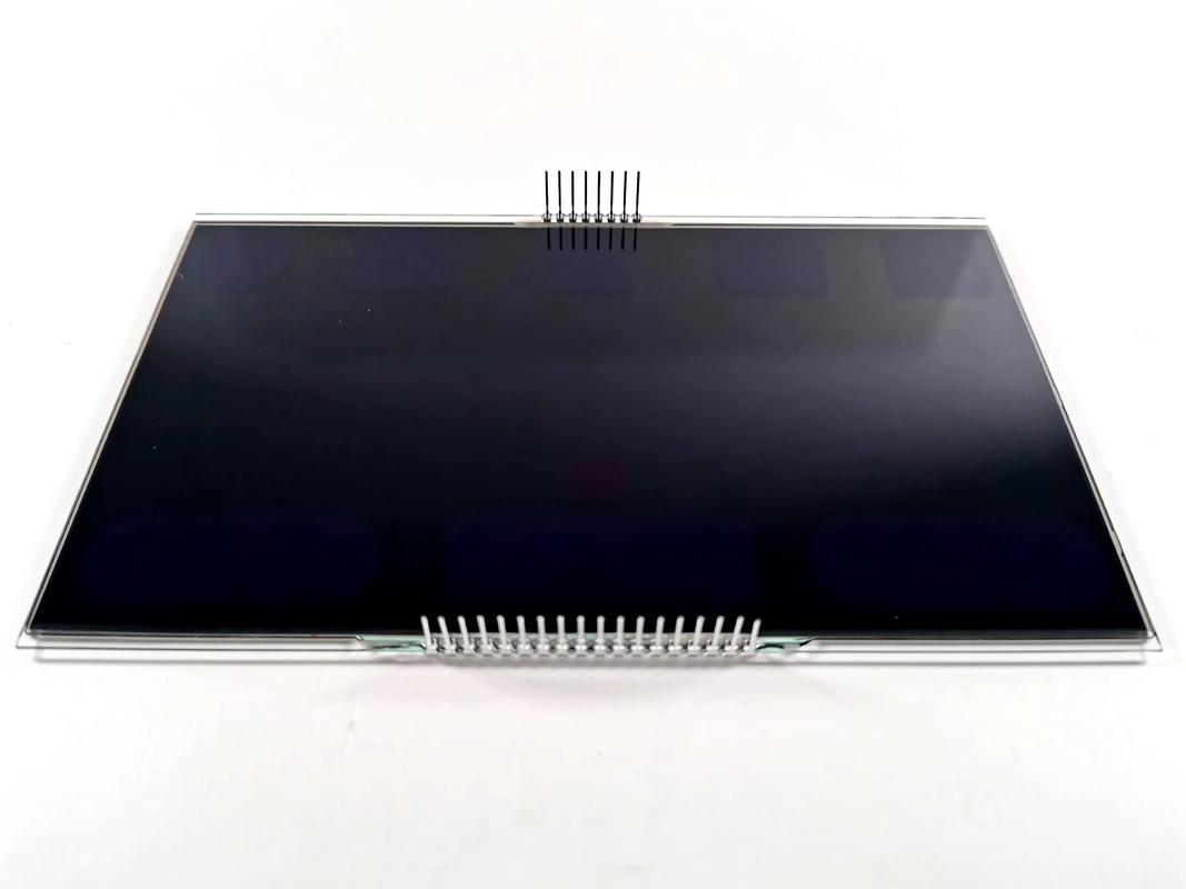 12 O Reloj Negativo VA Pantalla LCD Negro Segmento Dígito Gráfico LCD de vidrio VA Panel para termostato