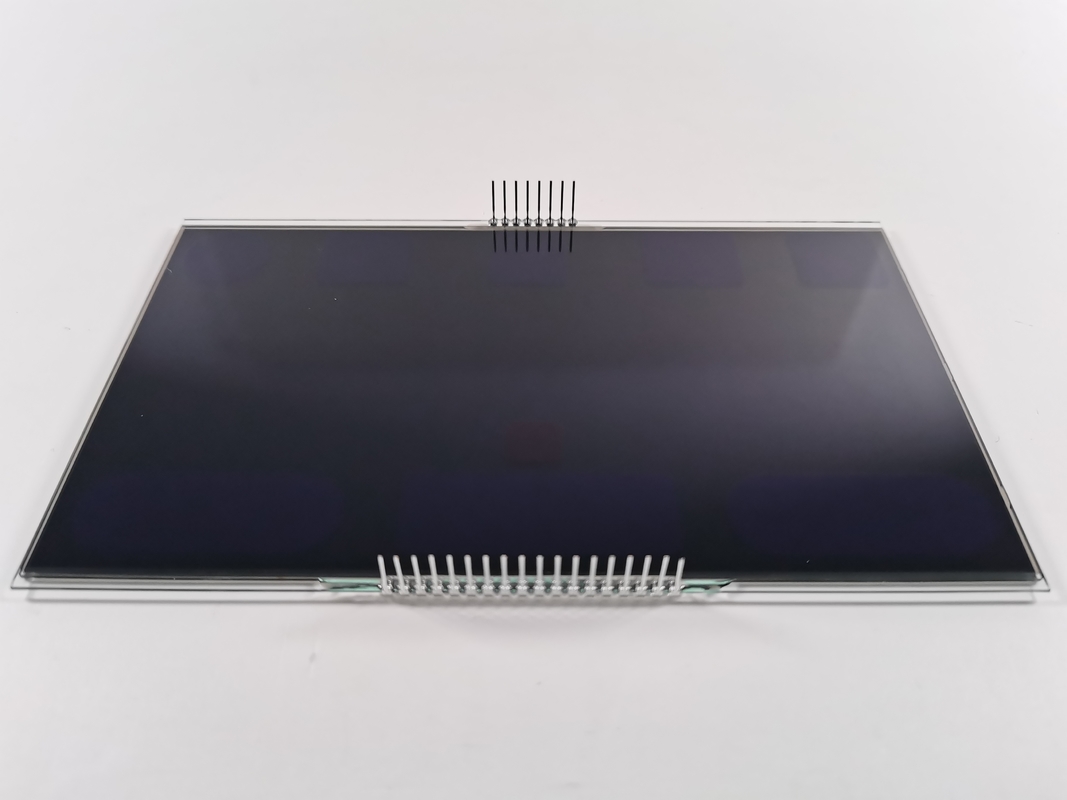 12 O Reloj Negativo VA Pantalla LCD Negro Segmento Dígito Gráfico LCD de vidrio VA Panel para termostato
