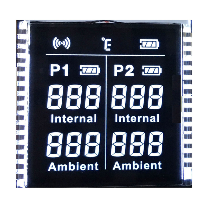 Precio de fábrica Pantalla personalizada de segmento de VA pantalla LCD color PIN luz de fondo blanca para termómetro de alimentos