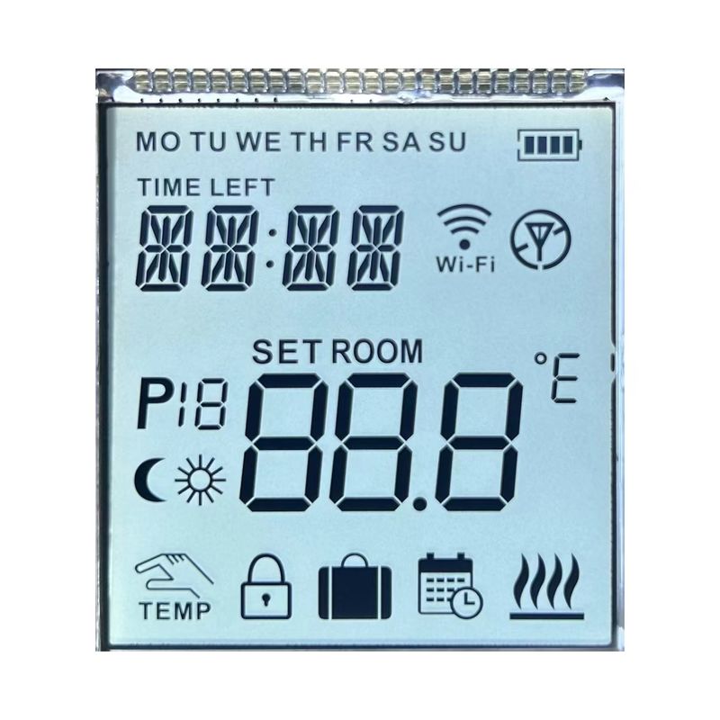 4.2 V Pantalla de código del segmento de control de temperatura transflectivo HTN 12 O' CLOCK positivo