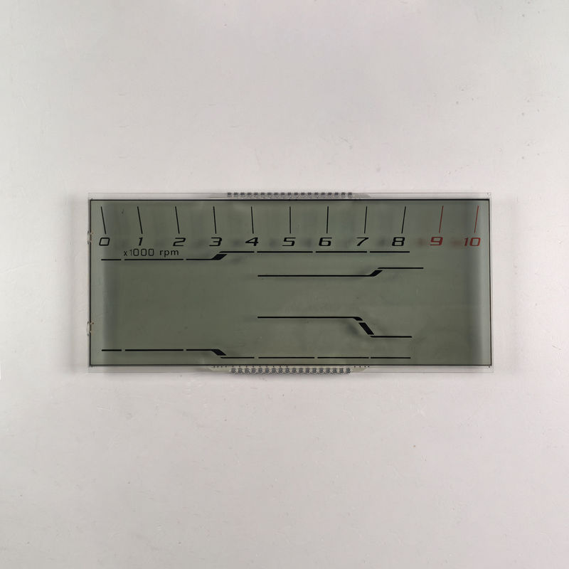 Fabricante Barata Pantalla LCD personalizada HTN de ocho formas monocromática de 7 segmentos Pantalla LCD gráfica para instrumentos de motocicleta
