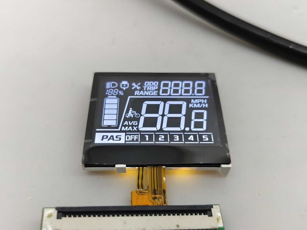 Ventas de fábrica 7 segmento VA COG módulo LCD personalizado negativo para bicicleta eléctrica