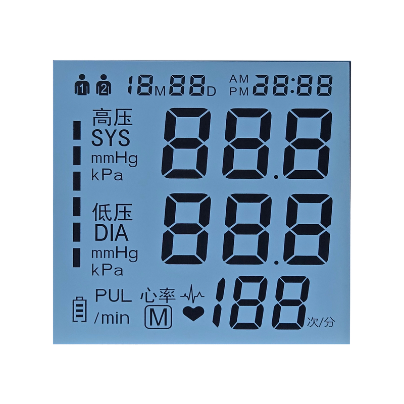 Segmento LCD 7 de ROHS personalizado para Equipo Médico HTN HTN FSTN TN LCD Pantalla