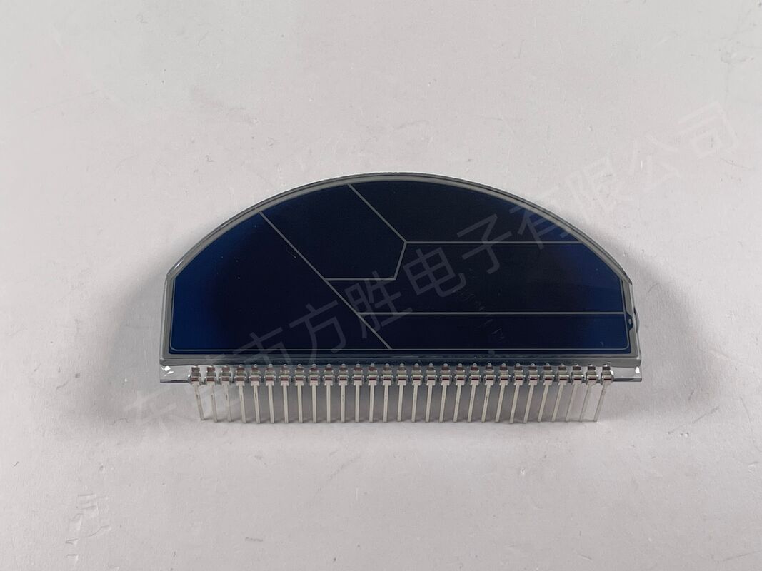 Pantalla LCD monocromática LCD para motocicleta con película azul personalizada Pantallas LCD velocímetro semicircular