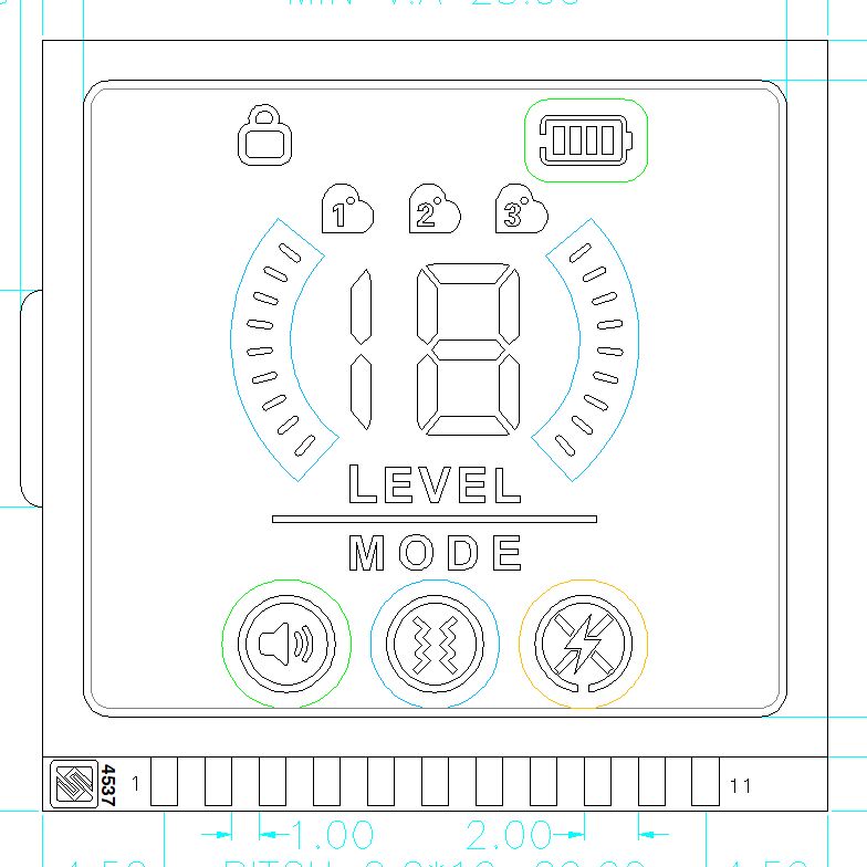 Código de segmento VA personalizado Pantalla de cristal líquido para equipo de entrenamiento de perros Panel LCD de segmento negativo VA