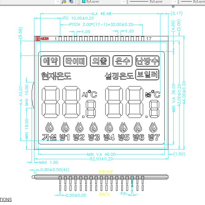 Pantalla LCD OEM HTN Proveedores de htn lcd de fábrica Pantalla LCD de segmento Pantalla LCD de segmento TN/HTN/FSTN/VA para termostato