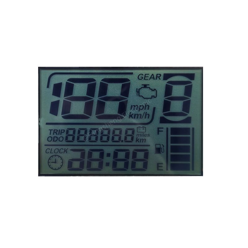 Pantalla LCD HTN de 7 segmentos de tamaño personalizado para pantalla de velocímetro de motocicleta, módulo de pantalla LCD de odómetro de caracteres