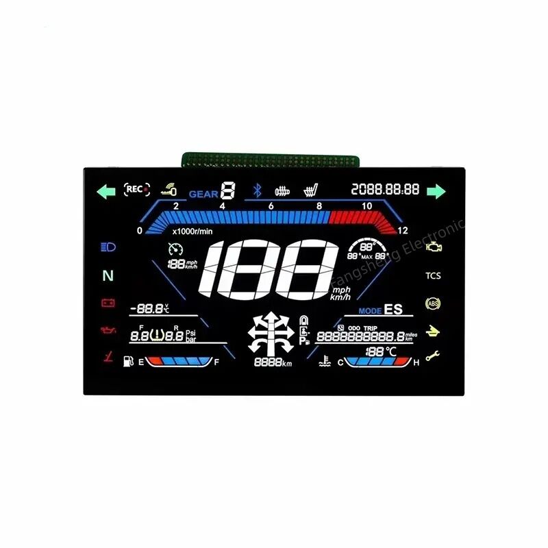 Pantalla LCD HTN personalizada/LCD STN/LCD VA/Pantalla de segmento LCD /Pantalla LCD/LCD personalizada para motocicletas E-Bike/automoción/grupo de instrumentos