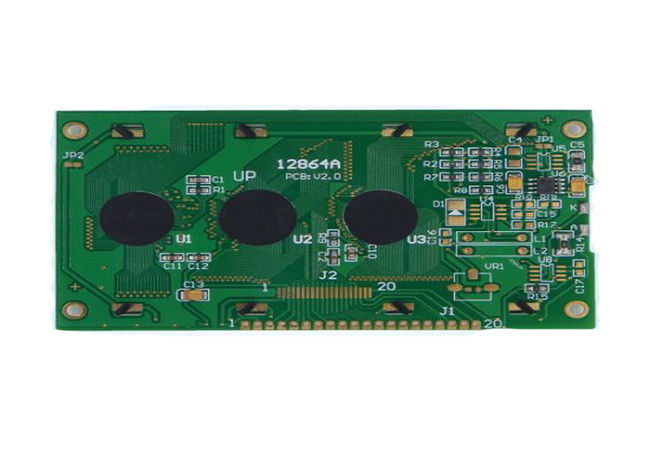Pernos del gráfico STN 20 de la exhibición del Lcd de la matriz de punto de 3,2 pulgadas 128x64 con retroiluminación LED