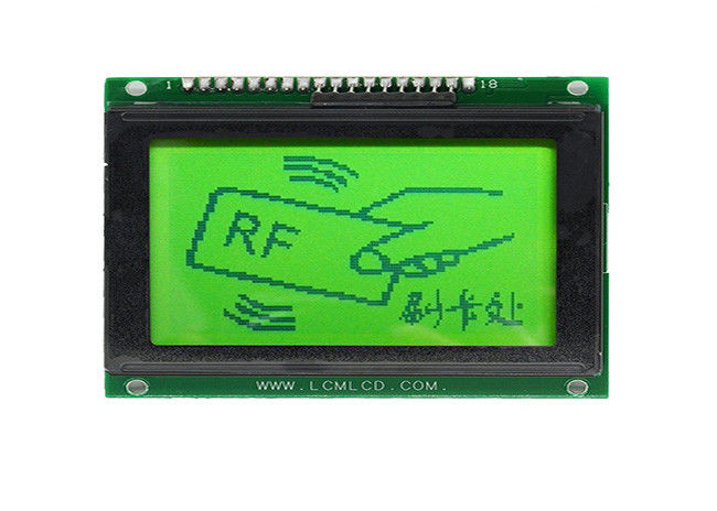 18 pernos ángulo de visión gráfico de 128 x 64 del LCD del módulo de Stn del positivo 12864 TN de la pantalla