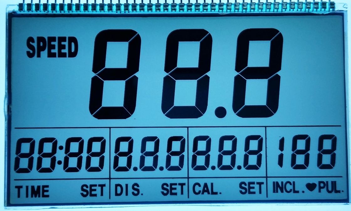 Segmento positivo del dígito 7 STN LCD de la exhibición transparente de las 6 para la máquina corriente