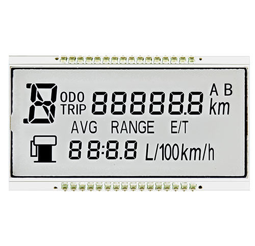 Segmento de encargo de la exhibición siete del positivo STN LCD para el deber 1/4 del tablero de instrumentos del coche que conduce método