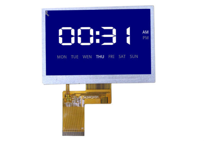 4,3 pulgadas 480 * 272 pedazo resistente del panel 24 de la pantalla táctil de TFT LCD para industrial