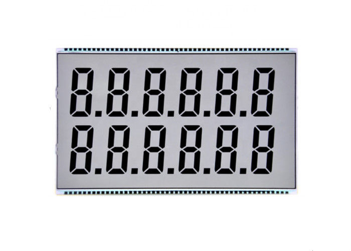 Panel LCD monocromático del dígito de la exhibición del TN Lcd del Lcd 7 de segmento de la exhibición de la pantalla transparente de encargo del Lcd para el tablero de instrumentos del combustible