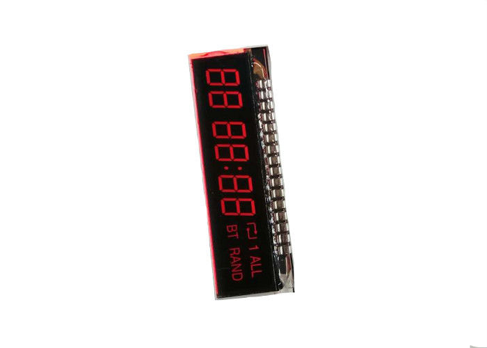 Exhibición negativa del LCD de siete segmentos con el conector pin del metal para el contador de tiempo electrónico
