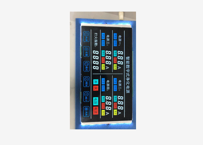 Exhibición de encargo del Lcd del tamaño del VA LCD de la exhibición 7 del segmento del módulo industrial del LCD para el sistema inteligente de la purificación de Digitaces