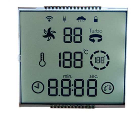 Dígito monocromático del segmento 4 de la exhibición 7 del TN LCD alfanumérico con el Pin impermeable del conector 18