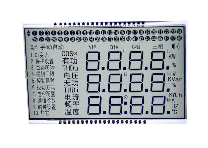 Visión amplia del segmento de la exhibición 7 del alto contraste STN LCD para los productos electrónicos
