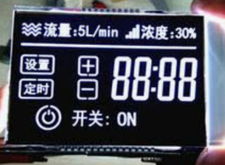 Tipo de encargo exhibición del VA del módulo de la exhibición de segmento del LCD 7 del monocromo del Lcd del alto contraste con la retroiluminación LED blanca