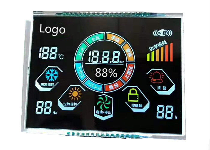 módulo numérico monocromático transmisivo del LCD del dígito del segmento de la pantalla siete de la exhibición de 3.5V VA LCD