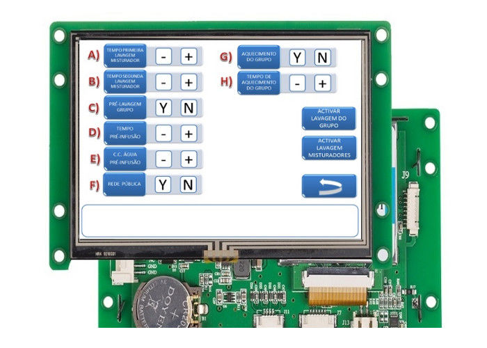 Exhibición elegante de TFT LCD de 4,3 pulgadas para el PWB/la pantalla LCD color numérica