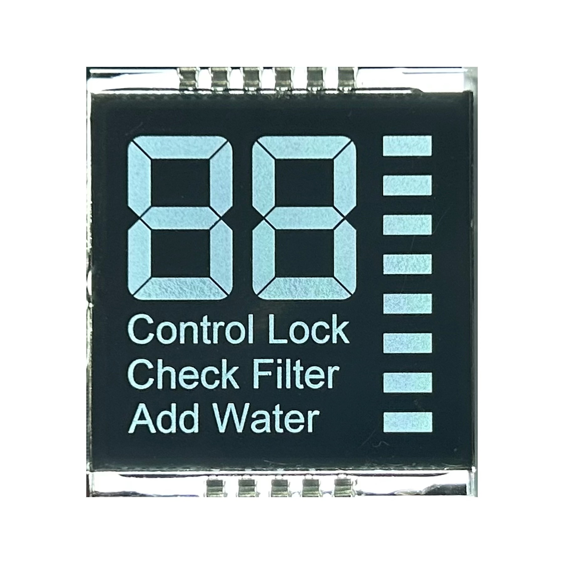 Negativo VA Vista completa Segmento transmisor Pantalla monocromática LCD personalizable