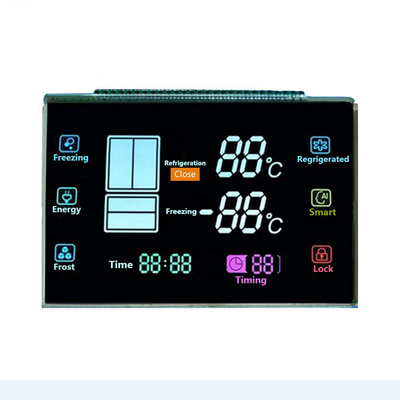 Pantalla de visualización de encargo del Lcd del tamaño, exhibición del alto contraste del VA Lcd de 7 segmentos