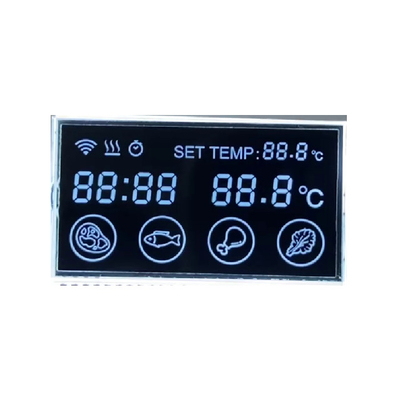 Pantalla Lcd VA Lcd de dígitos de pantalla de tamaño personalizado negro Pantalla Lcd monocromática personalizada