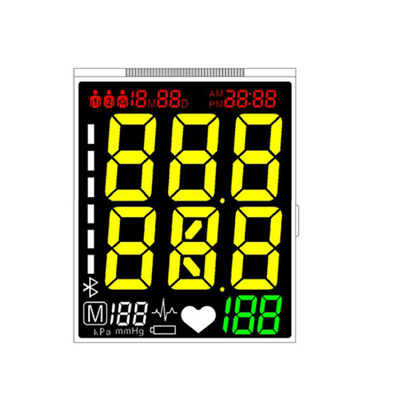 Pantalla LCD transparente de TN STN HTN FSTN VA, pantalla LCD de segmento de tamaño personalizado 7