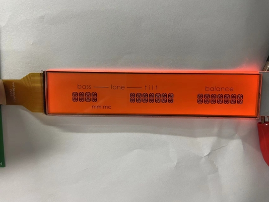 Pantalla LCD HTN de matriz positiva monocromática de 7 segmentos con pantalla LCD gráfica transmisora para audio