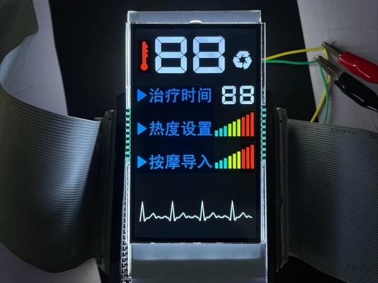 Precio al por mayor VA Segmento de pantalla LCD Control de PIN Color Pantalla de luz de fondo Blanco Para masajista