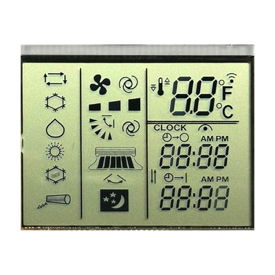3.0 V Segmento TN reflectante positivo LCD Aire acondicionado Control remoto Control de temperatura