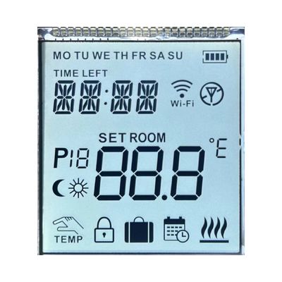 4.2 V Pantalla de código del segmento de control de temperatura transflectivo HTN 12 O' CLOCK positivo