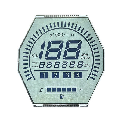 Fábrica de ventas calientes HTN Pantalla LCD de ocho formas monocromática de 7 segmentos Pantalla LCD gráfica para instrumentos de motocicletas