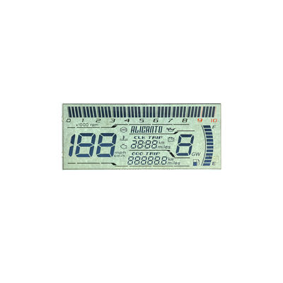 Fabricante Barata Pantalla LCD personalizada HTN de ocho formas monocromática de 7 segmentos Pantalla LCD gráfica para instrumentos de motocicleta