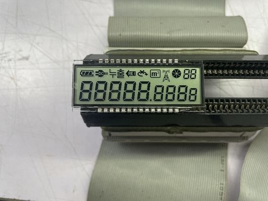 Factory Custom 8 dígitos TN pantalla LCD positivo siete segmentos de conexión PIN para el medidor de gas electrónico