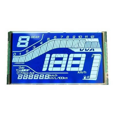 Velocímetro azul HTN de 12 dígitos, pantalla LCD para motocicleta, velocímetro, pantalla LCD para Honda Yamaha