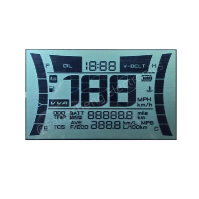 Pantalla LCD personalizada Velocímetro de motocicleta de 7 segmentos Pantalla LCD Htn Fabricante de velocímetro de motocicleta transflectivo