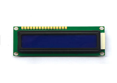 STN negativo de la exhibición 2 x 16 de LCM LCD monocromo de la resolución 1602 con 16 pernos